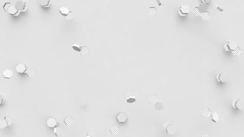 Transition mask of folding hexagons. Alpha channel Stock Footage 263014996