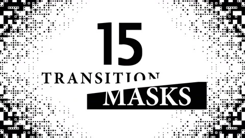 Transition Masks, Digital Pixeleted Pattern. 15 Versions of Luma Mattes. Stock Footage 119365907