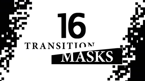 Transition Masks, Digital Pixeleted Pattern. 16 Versions of Luma Mattes. Stock Footage 131339606
