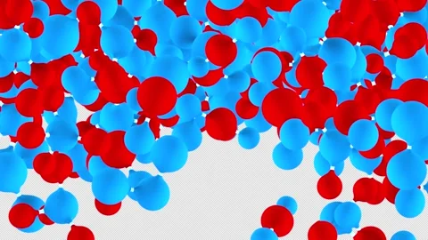Transition Molecule chemistry element with alpha channel. Stock Footage 303903362