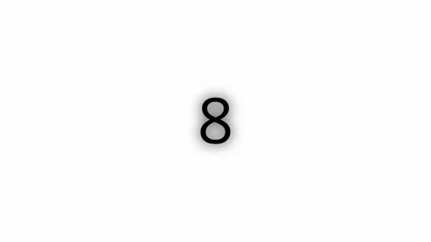 Transition of the number eight, 8, in 4k Stock Footage 164655637