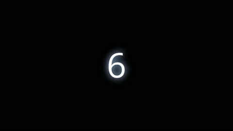 Transition of the number six, 6, in 4k Stock Footage 164400816