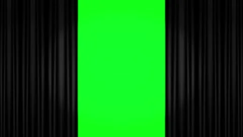 Transition of opening and closing of black curtains with chroma key Stock Footage 333915091