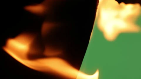 Transition Paper Burning Stock Footage 172353791