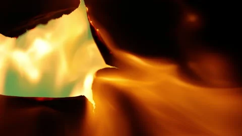 Transition Paper Burning Stock Footage 172417353