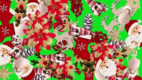 Transition with real decorative objects for Christmas Vidéo 348603213