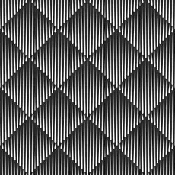 Transition rhombus shape texture diamond geometric seamless pattern, fade lin Stock Photos