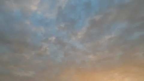 Transition from Rose-Gold to Stormy Clouds at Dusk Stock Footage 300348642