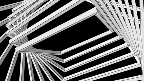 Transition from rotating squares. Alpha channel Stock Footage 117335932