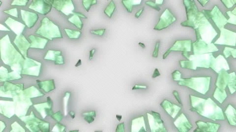 A  transition showing ice crystals shattering and fragments scattering Stock Footage 341498728