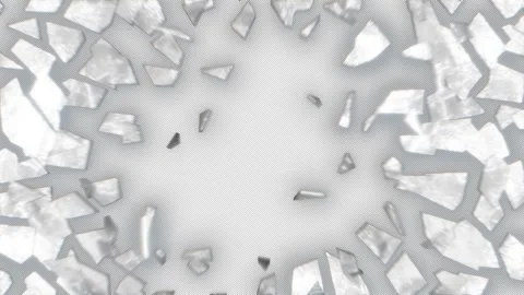A transition showing ice crystals shattering and fragments scattering Stock Footage 341498729