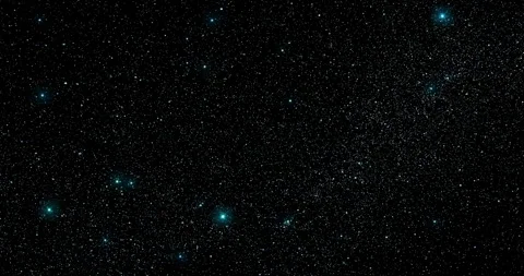 Transition of the starry sky to black space. Many bright stars on a black Vídeo Stock 276841919