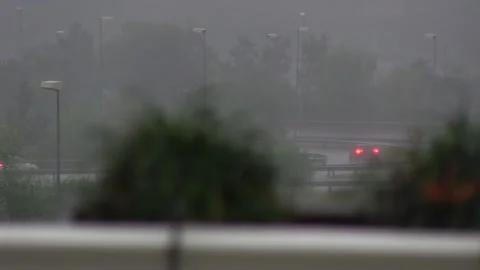 TRANSITION OF THE STORM IN A ROAD Stock Footage 94759677