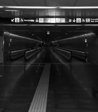Transition in subway of Barcelona Stock Photos