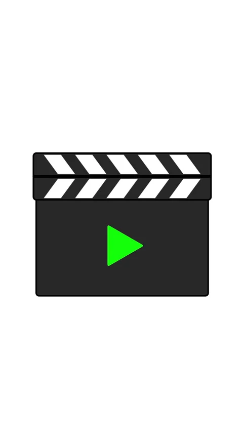 A transition  switches to a green screen when the clapperboard clicks Stock Footage 341496677