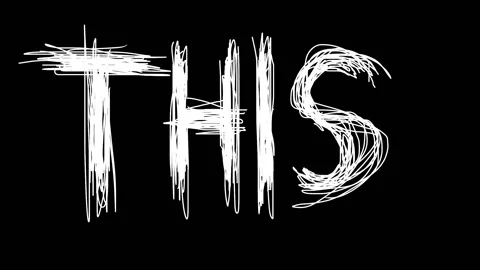 Transition with THIS text from black to white Stock Footage 220947362