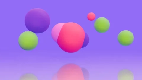Transition of vibrant colored spheres Stock Footage 277856957