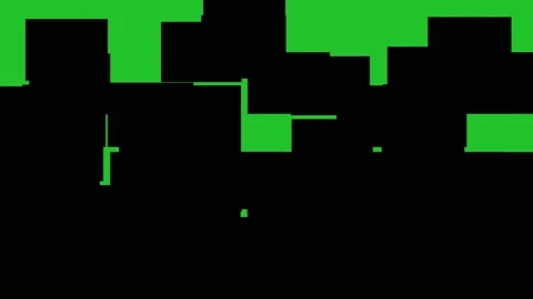 Transition for video, from green to black background, smooth large squares c Stock Footage 161093771