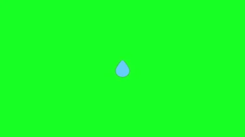 Transition with water drop then change blue to white on green screen Video stock 246775060