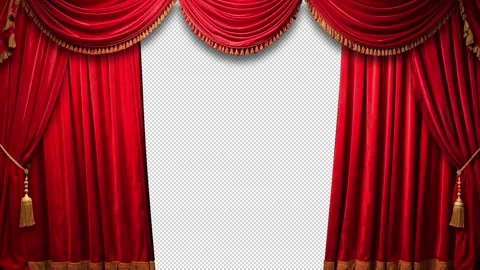 A transition where a red curtain opens and closes from side to side Video stock 341545877