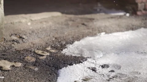 Transition from Winter to Spring with Melting Snow Stock Footage 302456277