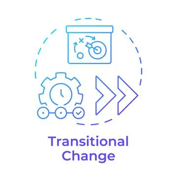 Transitional change blue gradient concept icon Stockillustratie