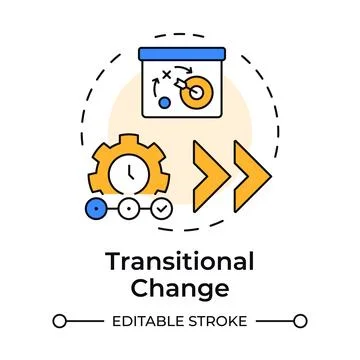 Transitional change multi color concept icon Illustrazione stock