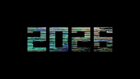 Transitioning future years: digital  2026  Stock Footage 318092018