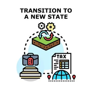 Transitioning to a new state concept illustration Stock Illustration
