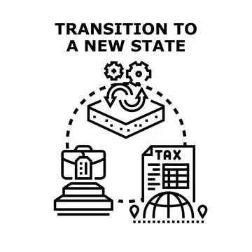 Transitioning to a new state concept illustration Stock Illustration