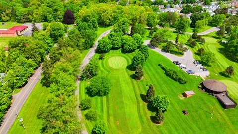 Transitioning from a Scenic View - Burnet Park Golf Course - Syracuse, NY Stock Footage 336509248