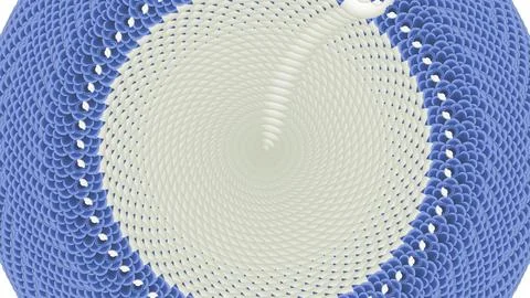 Transitioning white to blue circular scale pattern Stock Illustration