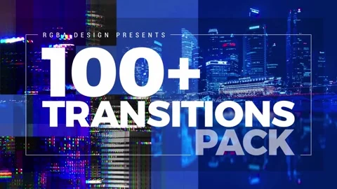 Transitions Pack | Glass FX After Effects stock