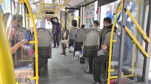 Transjakarta, public bus services based in special region of Jakarta area 스톡 동영상 162215551