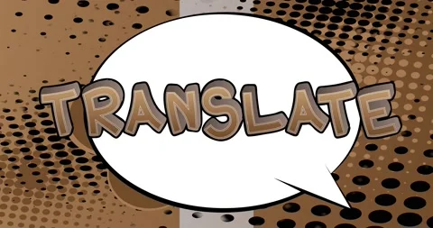 Translate. Brown Comic Book Word Stock Footage 168338827