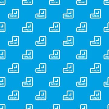 Translate button pattern seamless blue Stock Illustration