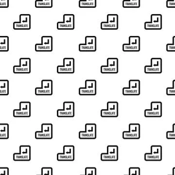 Translate button pattern, simple style Stock Illustration