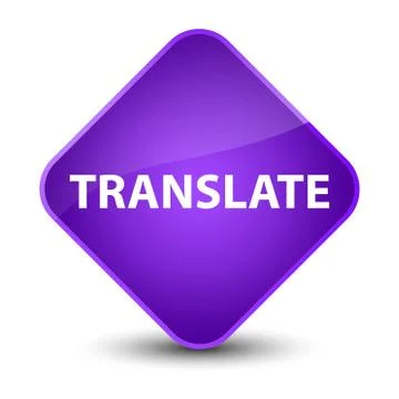 Translate elegant purple diamond button Stock Illustration