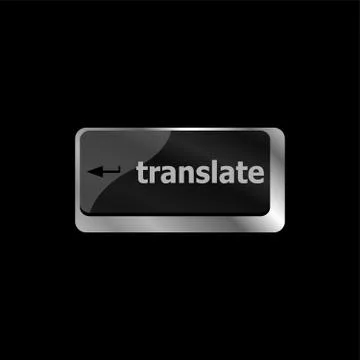 Translate enter button on computer keyboard keys Stock Illustration
