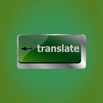 Translate enter button on computer keyboard keys Stock Illustration