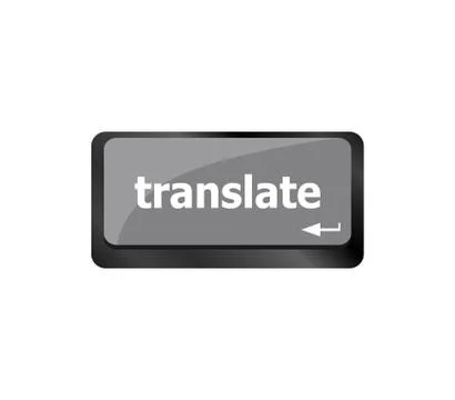 Translate enter button on computer keyboard keys Illustrazione stock