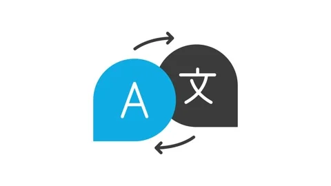 Translate flat icon on white background. Motion graphics. Stock Footage 153489705