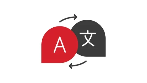 Translate flat icon on white background. Motion graphics. Stock Footage 153489711