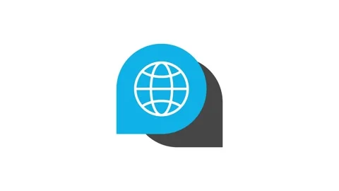 Translate flat icon on white background. Motion graphics. Stock Footage 155064841