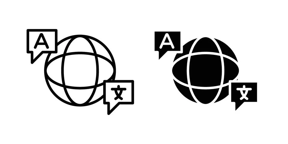 Translate icon vector design illustrations Stock Illustration
