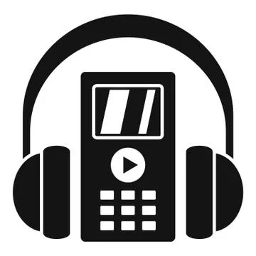 Translate museum device icon, simple style Stock Illustration