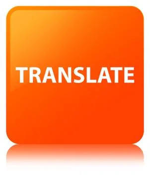 Translate orange square button Stock Illustration