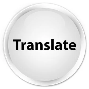 Translate premium white round button Stock Illustration