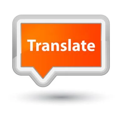 Translate prime orange banner button Stock Illustration