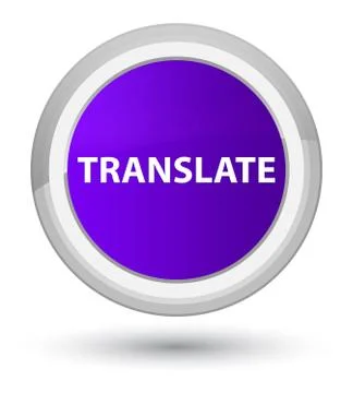 Translate prime purple round button Stock Illustration